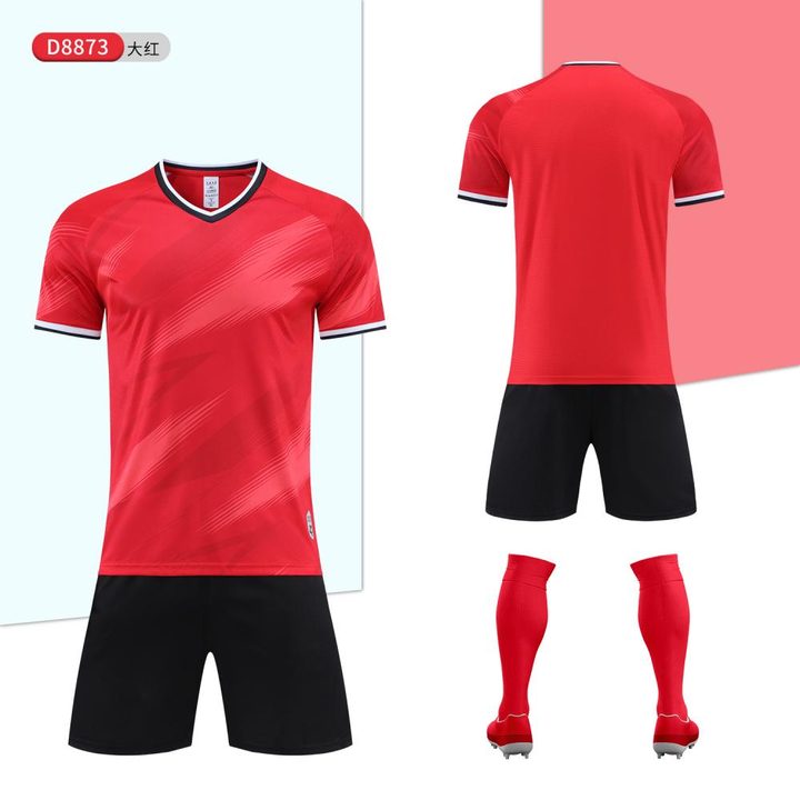 Camiseta de fútbol de manga corta con cuello en V – COMBO 3