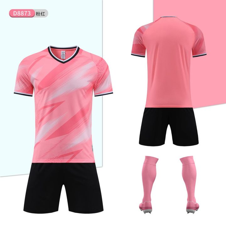 Camiseta de fútbol de manga corta con cuello en V – COMBO 2