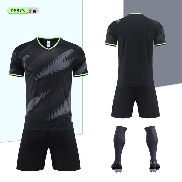 Camiseta de fútbol de manga corta con cuello en V – COMBO 5