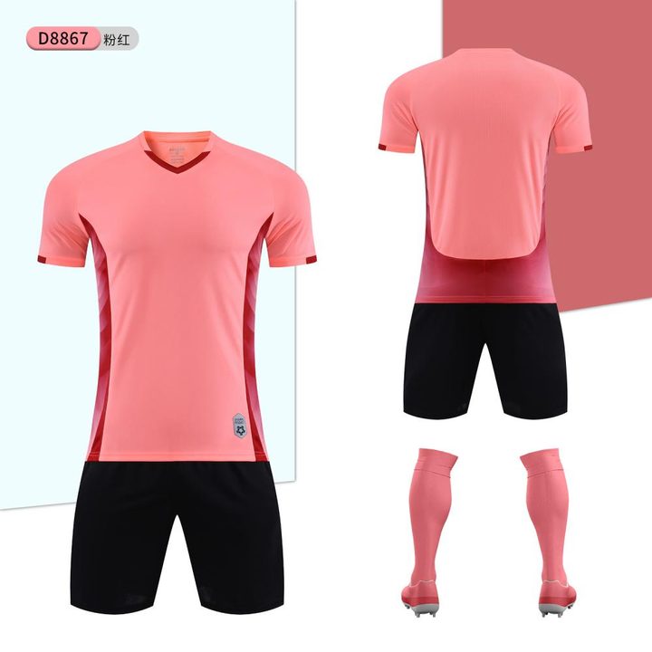 V-neck Short Sleeve Geometric Soccer Jersey – COMBO 3