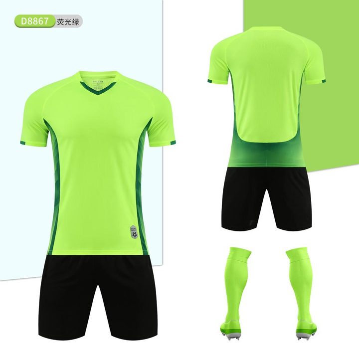 V-neck Short Sleeve Geometric Soccer Jersey – COMBO 6