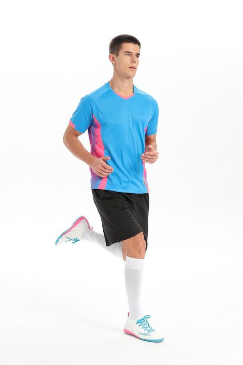 V-neck Short Sleeve Geometric Soccer Jersey – MODEL 1