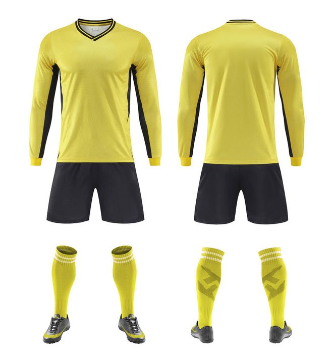 Tricou de fotbal, cu mânecă lungă, cu decolteu în V și cu model geometric – COMBO 4