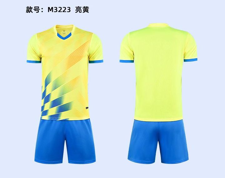 V-neck Short Sleeve Striped Soccer Jersey – COMBO 4