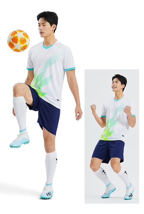 V-neck Short Sleeve Striped Soccer Jersey – MODEL 4