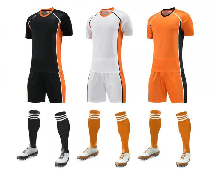 V-neck Short Sleeve Striped Soccer Jersey – MAIN