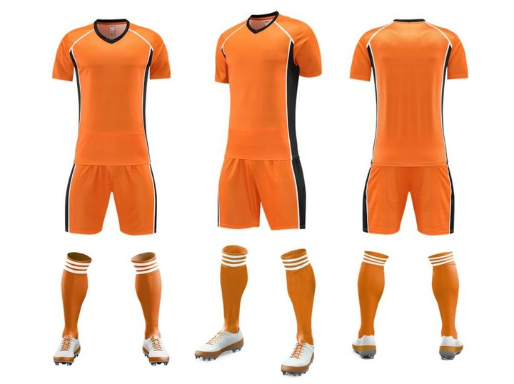 V-neck Short Sleeve Striped Soccer Jersey – COMBO 1