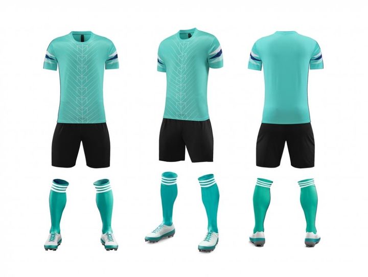 Maglia da calcio a maniche corte con girocollo con righe – COMBO 1