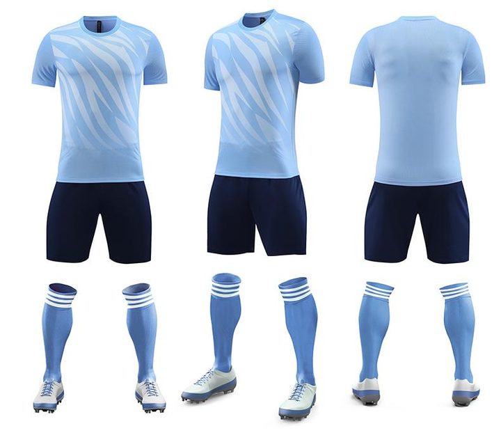 Maglia da calcio a maniche corte con girocollo con righe – COMBO 3