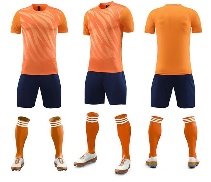 Maglia da calcio a maniche corte con girocollo con righe – COMBO 1