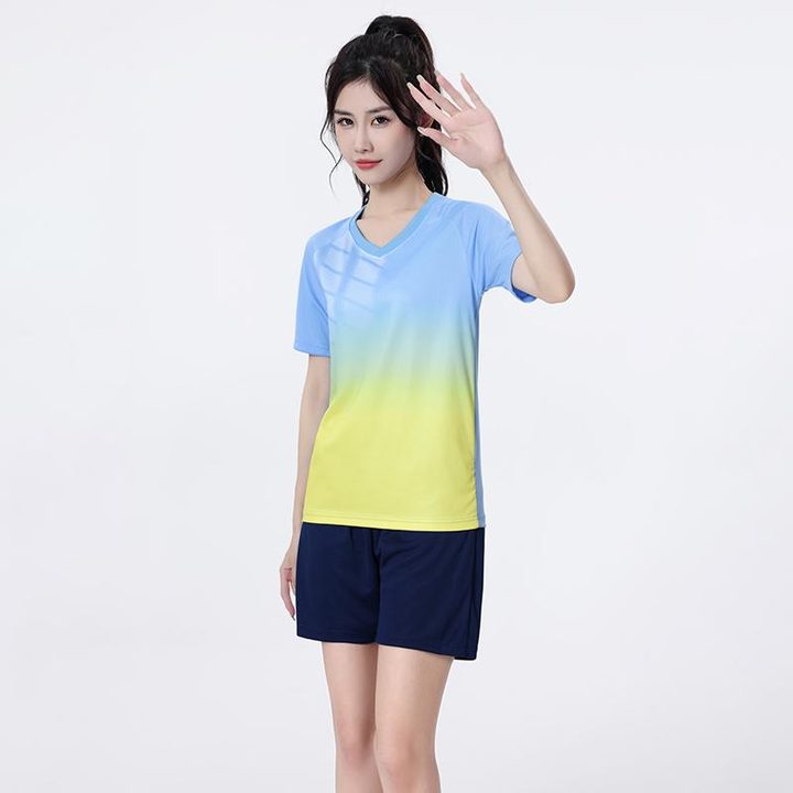 Maglia da calcio a maniche corte con scollo a V con righe – MODEL 2