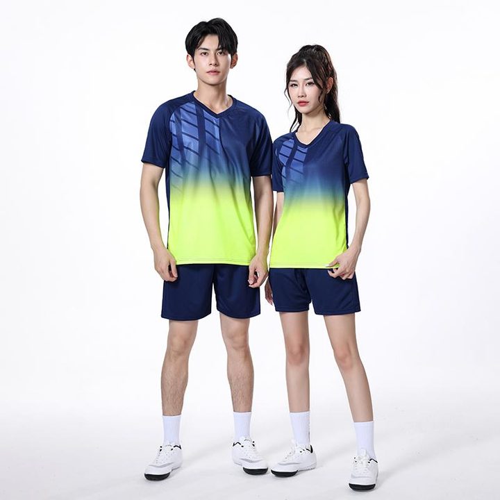Maglia da calcio a maniche corte con scollo a V con righe – MODEL 4