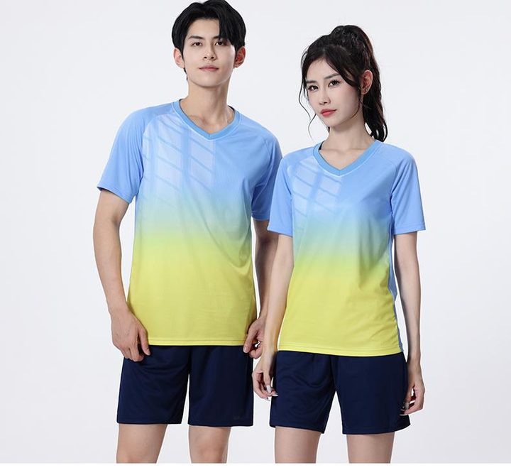 Maglia da calcio a maniche corte con scollo a V con righe – MODEL 6