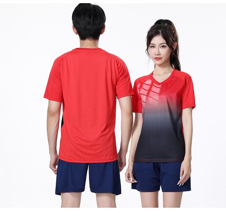 Maglia da calcio a maniche corte con scollo a V con righe – MODEL 1