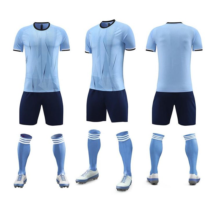 Crew-neck Short Sleeve Striped Soccer Jersey – COMBO 5