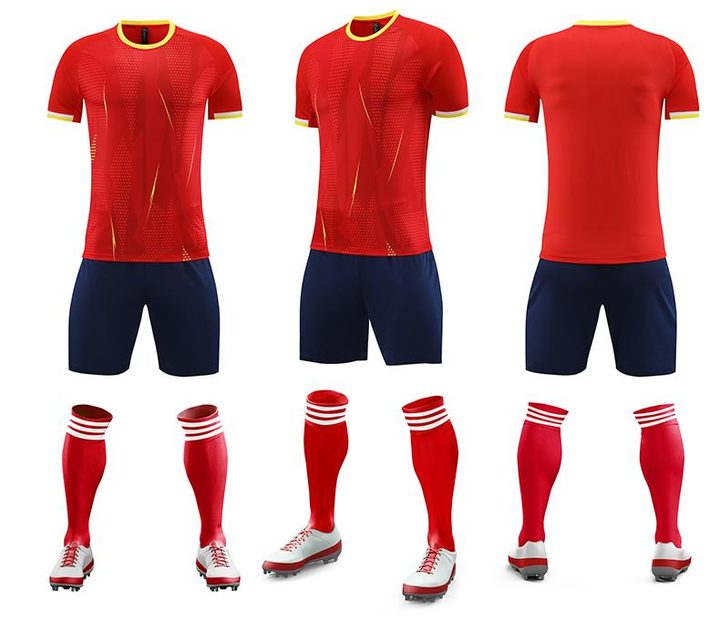 Crew-neck Short Sleeve Striped Soccer Jersey – COMBO 2