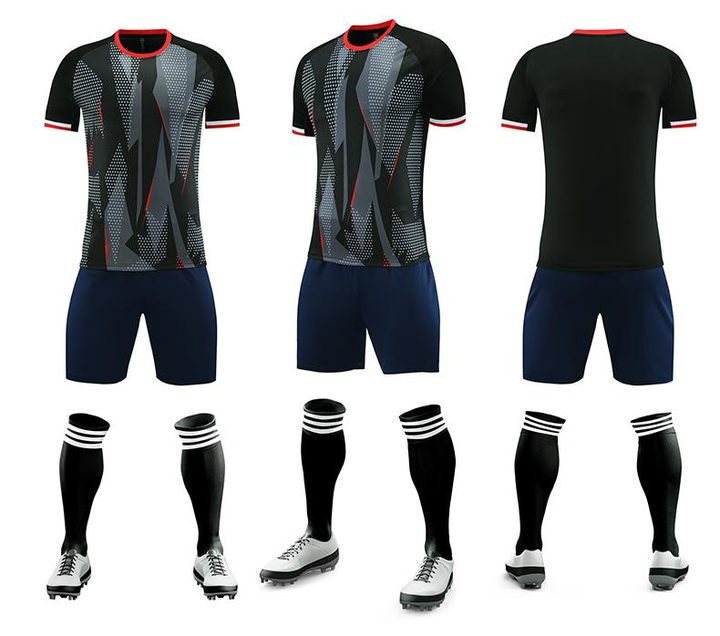 Crew-neck Short Sleeve Striped Soccer Jersey – COMBO 3