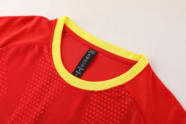 Crew-neck Short Sleeve Striped Soccer Jersey – DETAIL 1