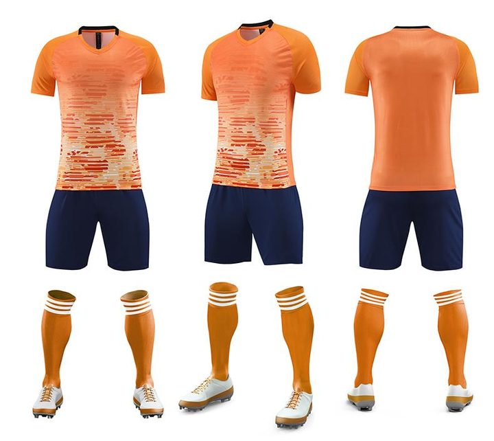 Crew-neck Short Sleeve Striped Soccer Jersey – COMBO 1