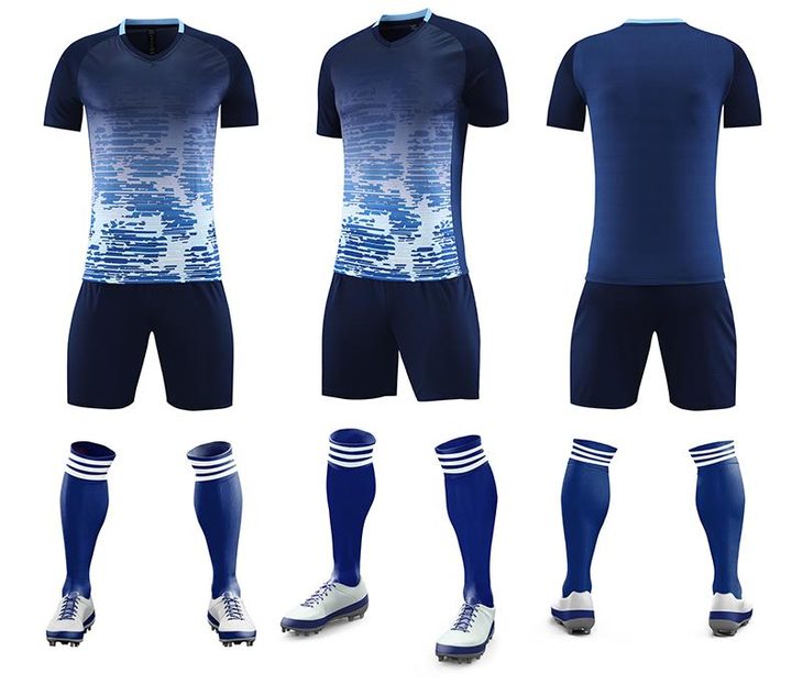 Crew-neck Short Sleeve Striped Soccer Jersey – COMBO 4