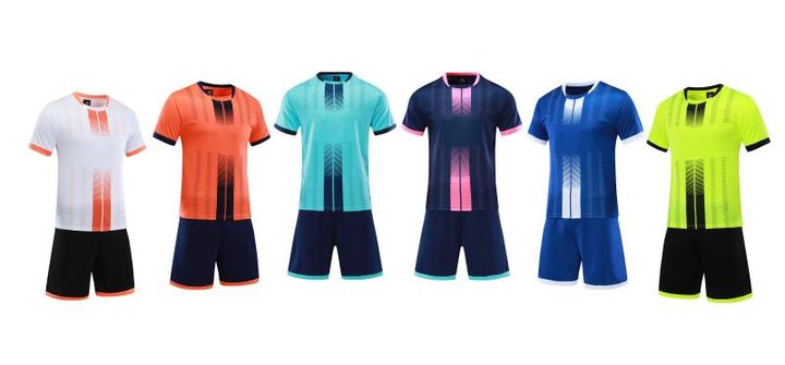 Tricou de fotbal, cu mânecă scurtă, cu decolteu rotund și cu degrade – MAIN