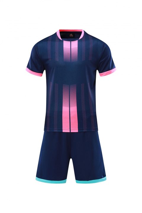 Tricou de fotbal, cu mânecă scurtă, cu decolteu rotund și cu degrade – FRONT 4