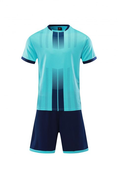 Tricou de fotbal, cu mânecă scurtă, cu decolteu rotund și cu degrade – FRONT 3