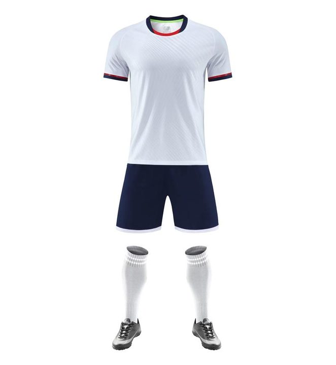 Crew-neck Short Sleeve Geometric Soccer Jersey – FRONT 6
