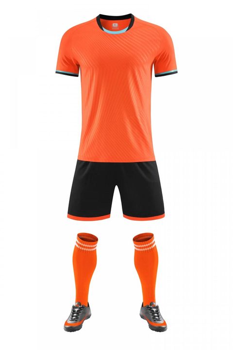 Crew-neck Short Sleeve Geometric Soccer Jersey – FRONT 7