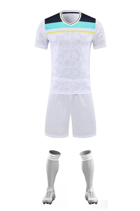 Maglia da calcio a maniche corte con scollo a V con righe – FRONT 6