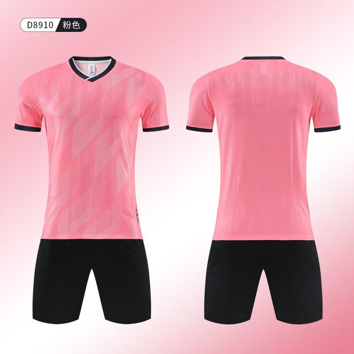 V-neck Short Sleeve Striped Soccer Jersey – COMBO 4