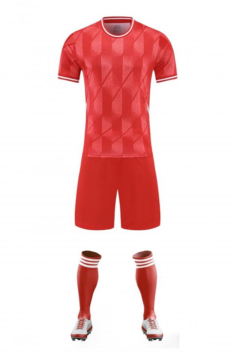 Tricou de fotbal, cu mânecă scurtă, cu decolteu rotund și cu dungi – FRONT 3