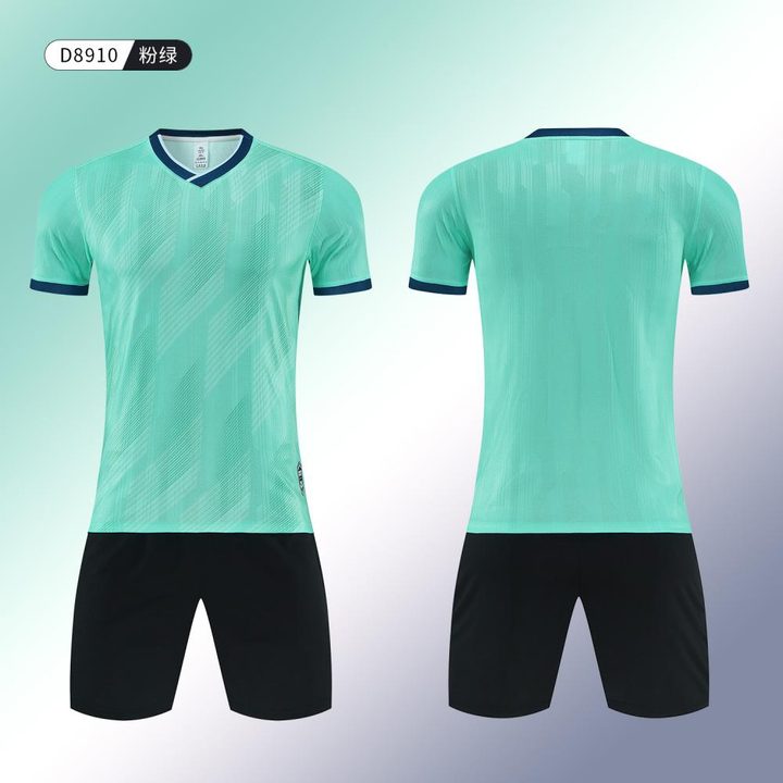 V-neck Short Sleeve Striped Soccer Jersey – COMBO 1