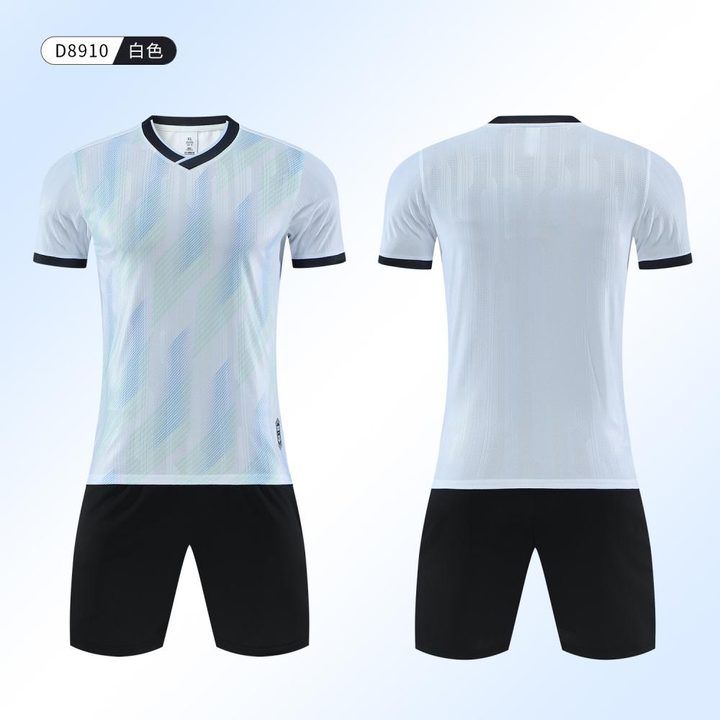 V-neck Short Sleeve Striped Soccer Jersey – COMBO 5