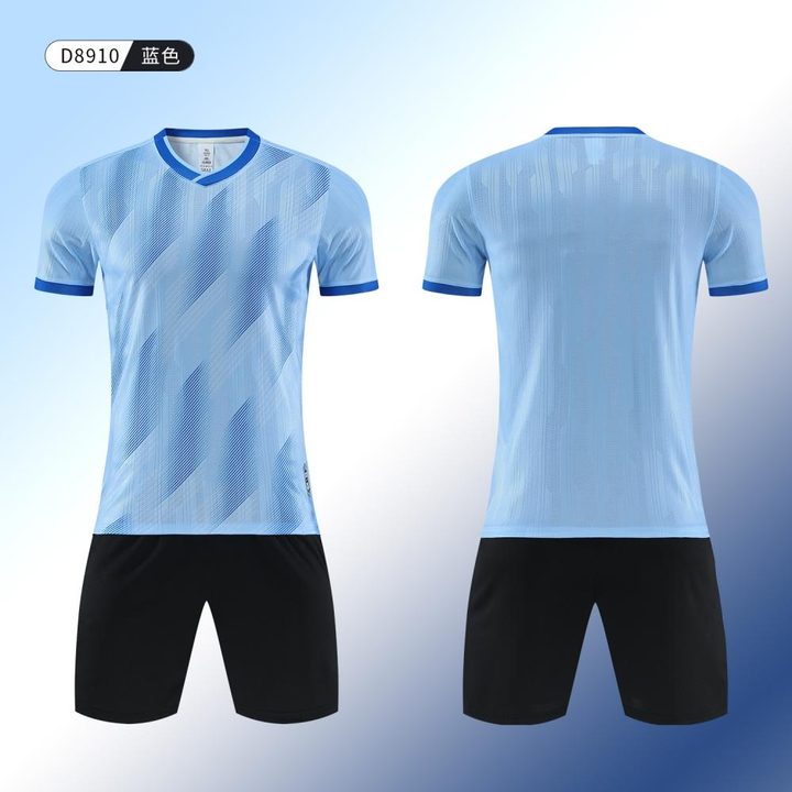 V-neck Short Sleeve Striped Soccer Jersey – COMBO 3