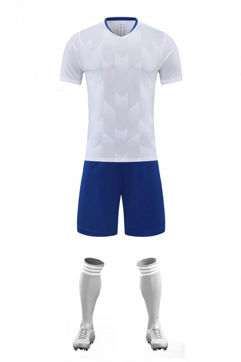 Maglia da calcio a maniche corte con stile classico con motivo geometrico – FRONT 1