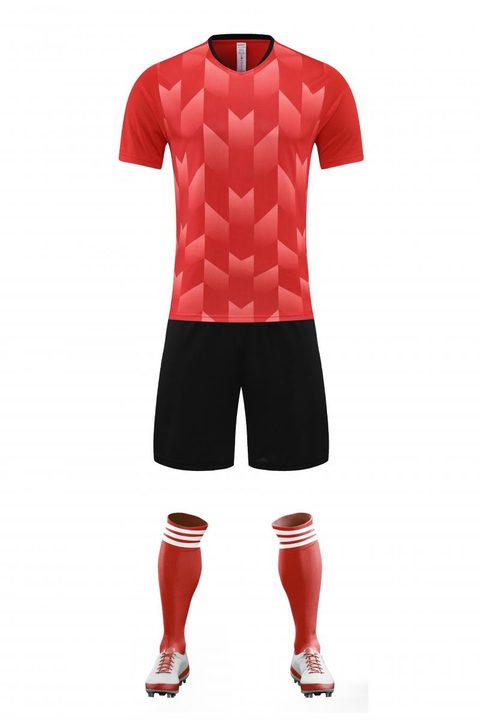 Maglia da calcio a maniche corte con stile classico con motivo geometrico – FRONT 3
