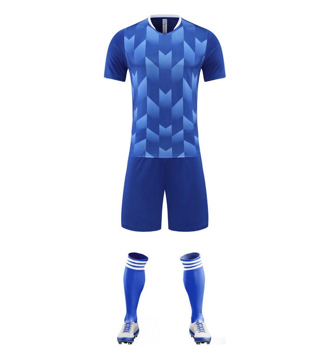 Maglia da calcio a maniche corte con stile classico con motivo geometrico – FRONT 2