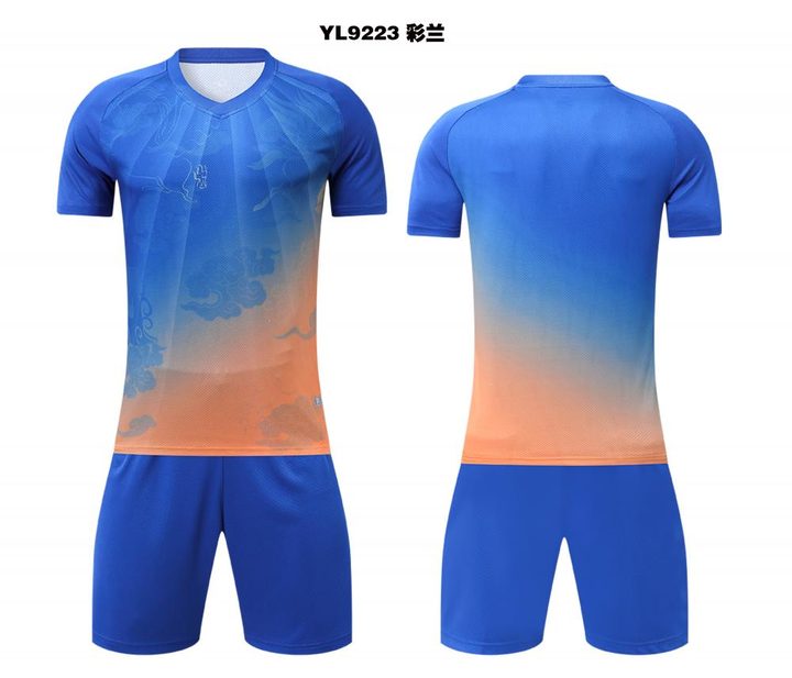 Maglia da calcio a maniche corte con scollo a V con righe – COMBO 5