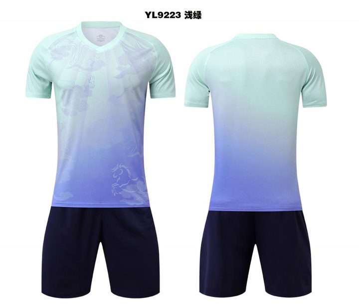 Maglia da calcio a maniche corte con scollo a V con righe – COMBO 4