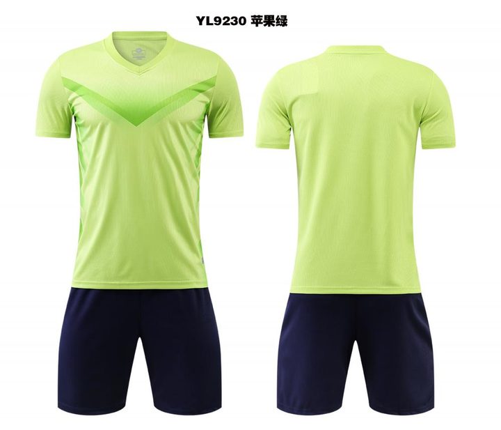 Tricou de fotbal, cu mânecă scurtă, cu decolteu în V și cu dungi – COMBO 4