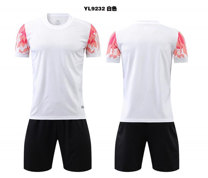 Maglia da calcio a maniche corte con girocollo con righe – COMBO 3