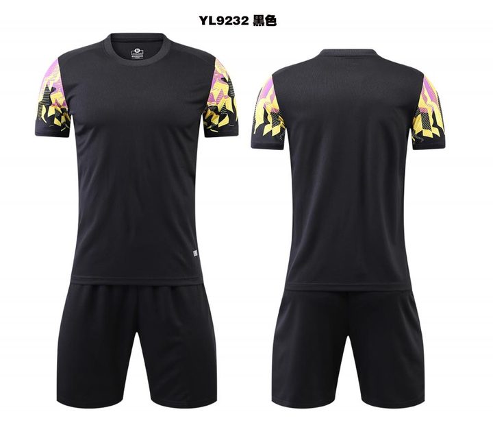 Maglia da calcio a maniche corte con girocollo con righe – COMBO 4