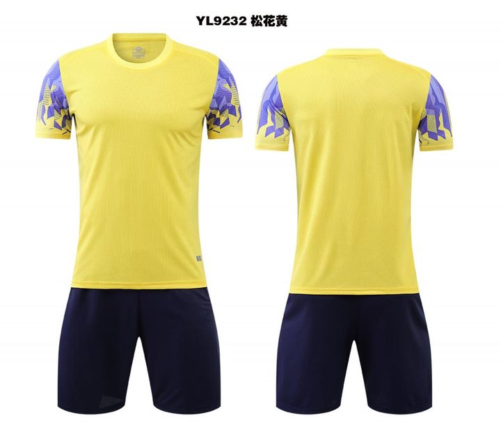 Maglia da calcio a maniche corte con girocollo con righe – COMBO 2