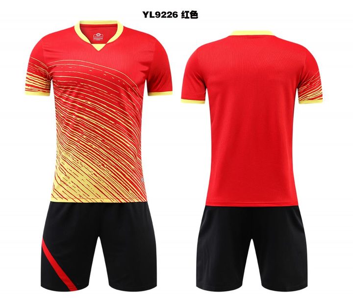 Kurzarm-Fußballtrikot mit V-Ausschnitt – COMBO 4