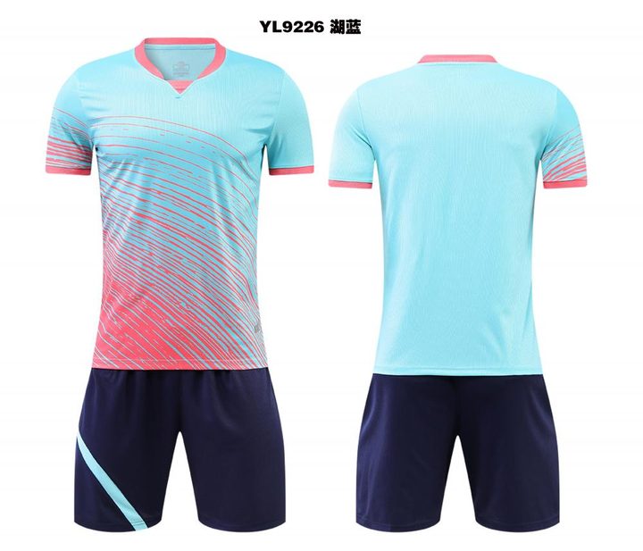 Kurzarm-Fußballtrikot mit V-Ausschnitt – COMBO 2