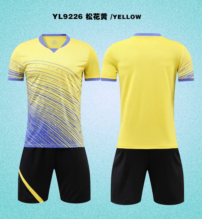 Kurzarm-Fußballtrikot mit V-Ausschnitt – COMBO 3