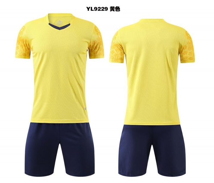 Maglia da calcio a maniche corte con scollo a V con righe – COMBO 3