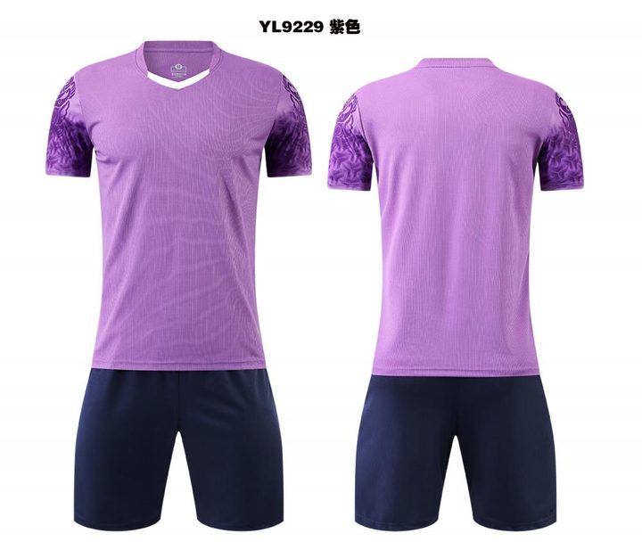 Maglia da calcio a maniche corte con scollo a V con righe – COMBO 4