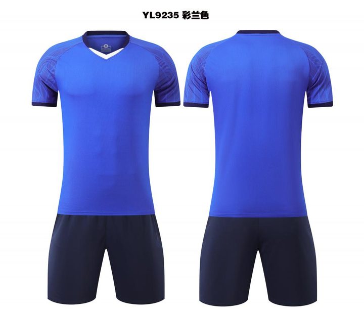 Tricou de fotbal, cu mânecă scurtă, cu decolteu în V și cu dungi – COMBO 5